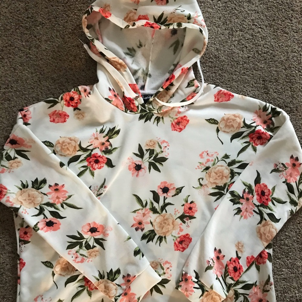 Flower Print Hoodie